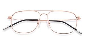 Gold Square Full Rim Unisex Eyeglasses by Vincent Chase Computer Glasses-143656