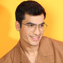 Load image into Gallery viewer, Gunmetal Square Full Rim Extra Narrow Unisex Eyeglasses by Vincent Chase-138015