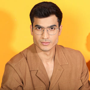 Gunmetal Square Full Rim Extra Narrow Unisex Eyeglasses by Vincent Chase-138015