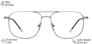 Gunmetal Square Full Rim Extra Narrow Unisex Eyeglasses by Vincent Chase-138015