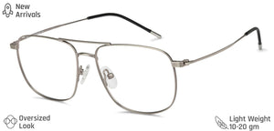 Gunmetal Square Full Rim Extra Narrow Unisex Eyeglasses by Vincent Chase-138015
