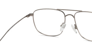 Gunmetal Square Full Rim Extra Narrow Unisex Eyeglasses by Vincent Chase-138015