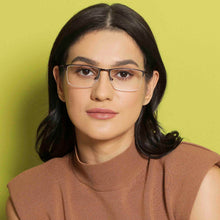 Load image into Gallery viewer, Brown Rectangle Half Rim Medium Unisex Eyeglasses by Vincent Chase Online-138020