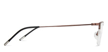 Load image into Gallery viewer, Brown Rectangle Half Rim Medium Unisex Eyeglasses by Vincent Chase Online-138020