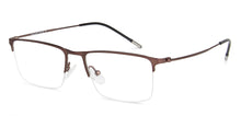 Load image into Gallery viewer, Brown Rectangle Half Rim Medium Unisex Eyeglasses by Vincent Chase Online-138020