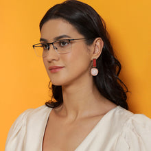 Load image into Gallery viewer, Black Rectangle Half Rim Unisex Eyeglasses by Vincent Chase Computer Glasses-144489