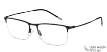 Load image into Gallery viewer, Black Rectangle Half Rim Unisex Eyeglasses by Vincent Chase-138022