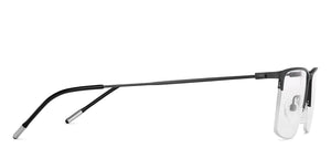 Black Rectangle Half Rim Unisex Eyeglasses by Vincent Chase-138022