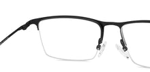 Load image into Gallery viewer, Black Rectangle Half Rim Unisex Eyeglasses by Vincent Chase-138022