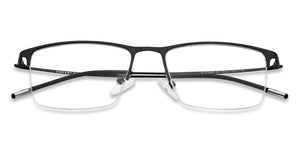 Black Rectangle Half Rim Unisex Eyeglasses by Vincent Chase-138022