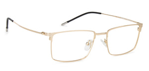 Gold Square Full Rim Medium Unisex Eyeglasses by Vincent Chase-138023