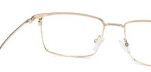 Load image into Gallery viewer, Gold Square Full Rim Medium Unisex Eyeglasses by Vincent Chase-138023