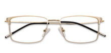 Load image into Gallery viewer, Gold Square Full Rim Medium Unisex Eyeglasses by Vincent Chase-138023