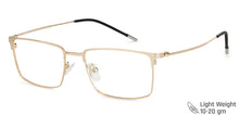 Load image into Gallery viewer, Gold Square Full Rim Medium Unisex Eyeglasses by Vincent Chase-138023