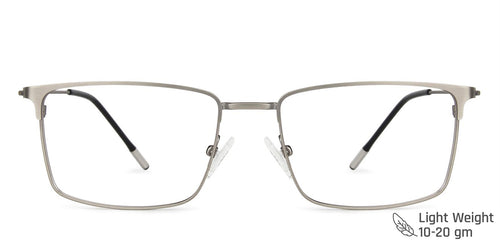Silver Square Full Rim Unisex Eyeglasses by Vincent Chase Computer Glasses-144706