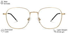 Load image into Gallery viewer, Gold Square Full Rim Unisex Eyeglasses by Vincent Chase Online-138027