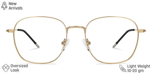 Gold Square Full Rim Unisex Eyeglasses by Vincent Chase Online-138027