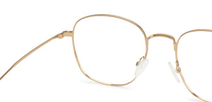 Gold Square Full Rim Unisex Eyeglasses by Vincent Chase Online-138027