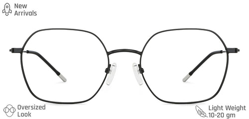 Black Geometric Full Rim Unisex Eyeglasses by Vincent Chase-138029