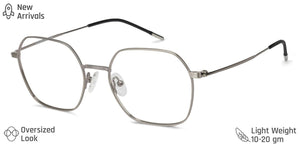 Gunmetal Geometric Full Rim Unisex Eyeglasses by Vincent Chase Computer Glasses-143665