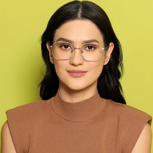 Gunmetal Geometric Full Rim Unisex Eyeglasses by Vincent Chase Computer Glasses-143665