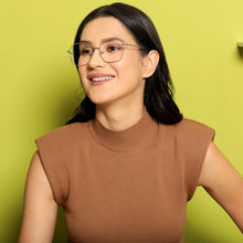 Load image into Gallery viewer, Gunmetal Geometric Full Rim Unisex Eyeglasses by Vincent Chase Computer Glasses-143665