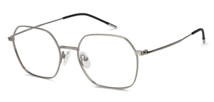 Gunmetal Geometric Full Rim Unisex Eyeglasses by Vincent Chase Computer Glasses-143665