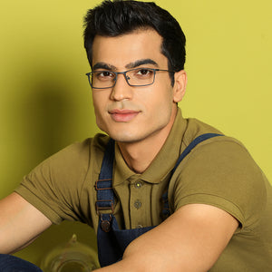 Black Rectangle Full Rim Unisex Eyeglasses by Vincent Chase Computer Glasses-144708