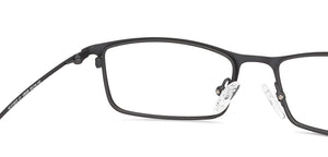 Black Rectangle Full Rim Unisex Eyeglasses by Vincent Chase Computer Glasses-144708