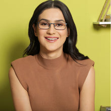 Load image into Gallery viewer, Black Rectangle Full Rim Extra Narrow Unisex Eyeglasses by Vincent Chase-138058