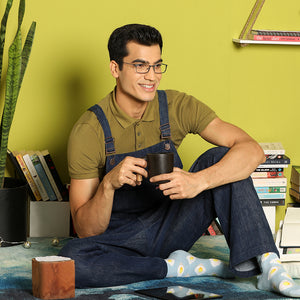 Black Rectangle Full Rim Extra Narrow Unisex Eyeglasses by Vincent Chase-138058