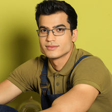 Load image into Gallery viewer, Black Rectangle Full Rim Extra Narrow Unisex Eyeglasses by Vincent Chase-138058