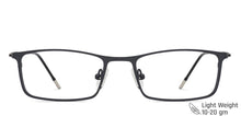 Load image into Gallery viewer, Black Rectangle Full Rim Extra Narrow Unisex Eyeglasses by Vincent Chase-138058