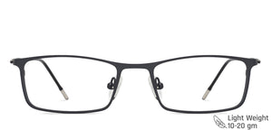 Black Rectangle Full Rim Extra Narrow Unisex Eyeglasses by Vincent Chase-138058
