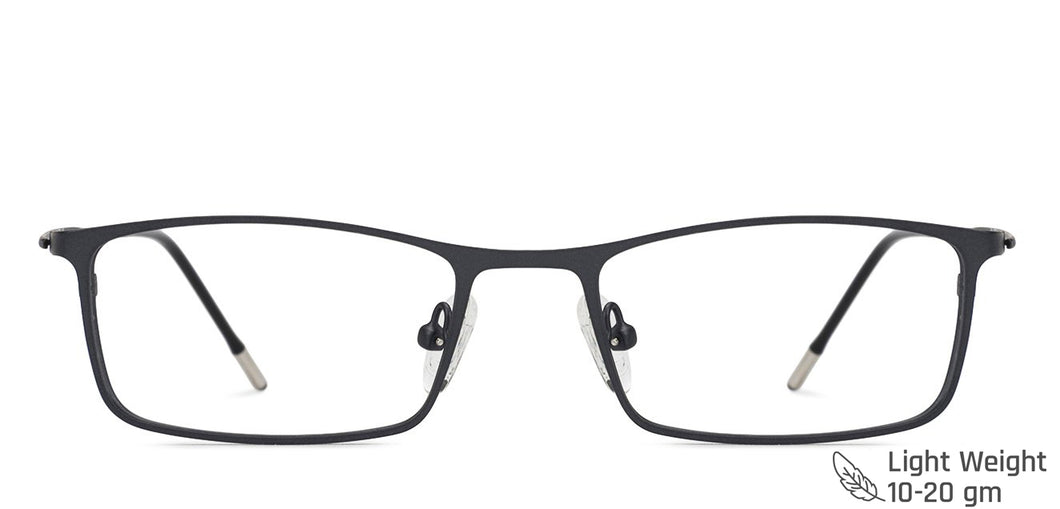Black Rectangle Full Rim Extra Narrow Unisex Eyeglasses by Vincent Chase-138058