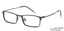Load image into Gallery viewer, Black Rectangle Full Rim Extra Narrow Unisex Eyeglasses by Vincent Chase-138058