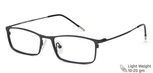 Black Rectangle Full Rim Extra Narrow Unisex Eyeglasses by Vincent Chase-138058