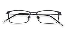Load image into Gallery viewer, Black Rectangle Full Rim Extra Narrow Unisex Eyeglasses by Vincent Chase-138058
