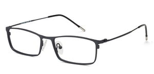 Black Rectangle Full Rim Extra Narrow Unisex Eyeglasses by Vincent Chase-138058