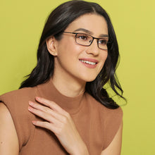 Load image into Gallery viewer, Black Rectangle Full Rim Extra Narrow Unisex Eyeglasses by Vincent Chase-138059