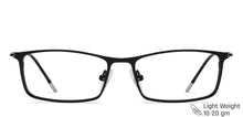 Load image into Gallery viewer, Black Rectangle Full Rim Extra Narrow Unisex Eyeglasses by Vincent Chase-138059