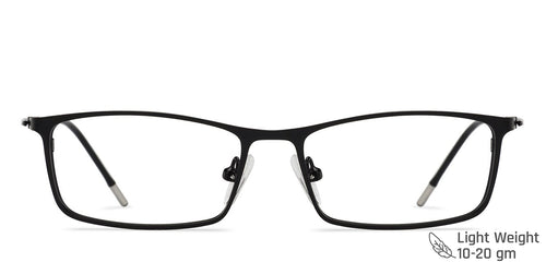 Black Rectangle Full Rim Extra Narrow Unisex Eyeglasses by Vincent Chase-138059