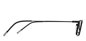 Black Rectangle Full Rim Extra Narrow Unisex Eyeglasses by Vincent Chase-138059