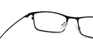 Black Rectangle Full Rim Extra Narrow Unisex Eyeglasses by Vincent Chase-138059