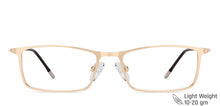 Load image into Gallery viewer, Gold Rectangle Full Rim Unisex Eyeglasses by Vincent Chase Computer Glasses-144710