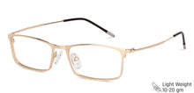 Load image into Gallery viewer, Gold Rectangle Full Rim Unisex Eyeglasses by Vincent Chase Computer Glasses-144710