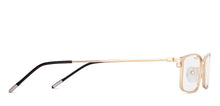 Load image into Gallery viewer, Gold Rectangle Full Rim Unisex Eyeglasses by Vincent Chase Computer Glasses-144710