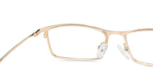 Load image into Gallery viewer, Gold Rectangle Full Rim Unisex Eyeglasses by Vincent Chase Computer Glasses-144710