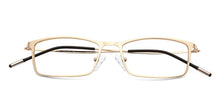 Load image into Gallery viewer, Gold Rectangle Full Rim Unisex Eyeglasses by Vincent Chase Computer Glasses-144710