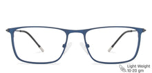 Load image into Gallery viewer, Blue Rectangle Full Rim Extra Narrow Unisex Eyeglasses by Vincent Chase-145714
